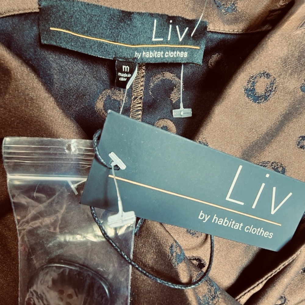Liv by Habitat Vest Women’s Asymmetrical Buttons Artsy Eclectic Lagenlook Medium - Picture 7 of 8
